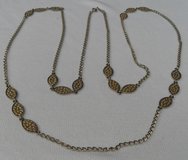 Vintage 70s LONG Necklace Family Piece Gold Metal and Designs in Kingwood, Texas