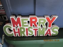 "Merry Christmas" Wooden Sign - NWT in Luke AFB, Arizona