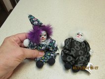 Pair Of Mini Pierrot French Clowns w/Porcelain Heads in Kingwood, Texas