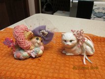 2 Captivating Cat Figurines -- One Porcelain -- One Resin in Luke AFB, Arizona